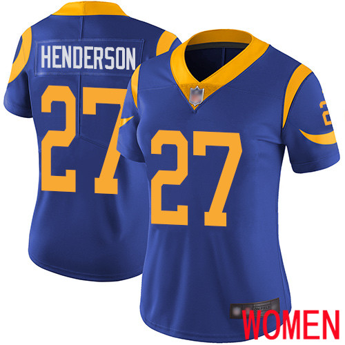 Los Angeles Rams Limited Royal Blue Women Darrell Henderson Alternate Jersey NFL Football 27 Vapor Untouchable